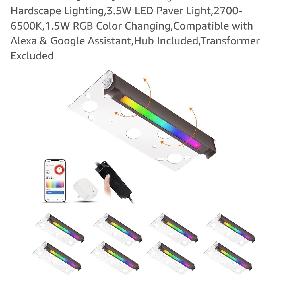 Smart RGB LED Paver Light with Hub